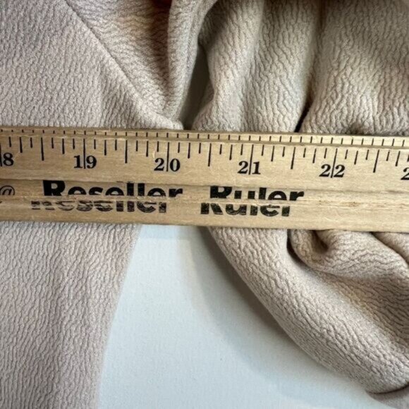 Vintage Made in Canada Meg Shop Large Faux Leather Long Bell Sleeve Mini Dress - Picture 11 of 16